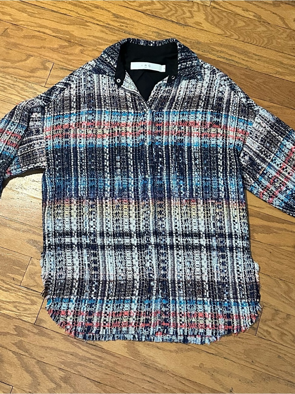 IRO Rosal Tweed Buttom-down Overshirt Size US XS